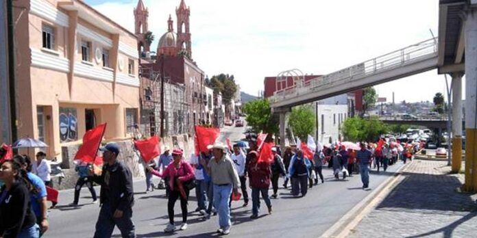 Manifestación en la capital zacatecana