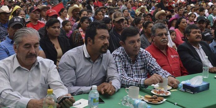Mitin en la avenida Miguel Hidalgo