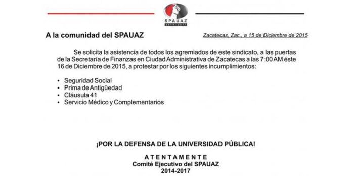 Convocan a docentes a la protesta Convocan a docentes a la protesta