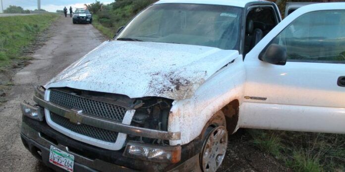 Camioneta accidentada