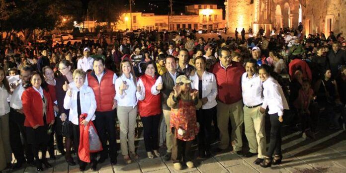 Benjamín Medrano en mitin en Sombrerete