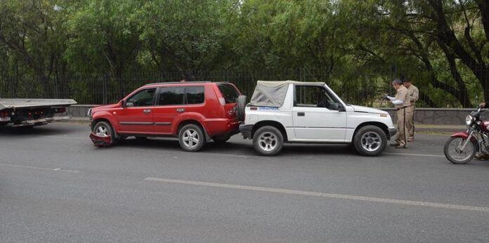 Las camionetas accidentadas