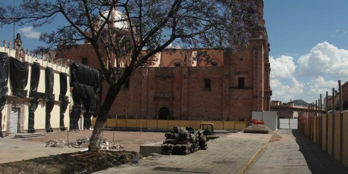 Avance de la obra en Plaza de Armas
