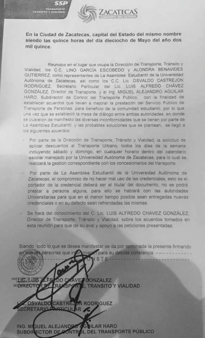 convenio uaz