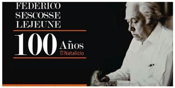 Invitación a homenaje con imagen de Federico Sescosse Invitación a homenaje con imagen de Federico Sescosse