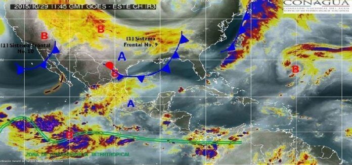 Frente frío 9 afecta al país