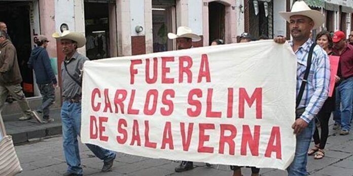 Marcha contra despojo en Salaverna Marcha contra despojo en Salaverna