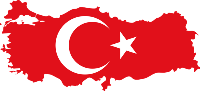 Mapa y bandera de Turquía Mapa y bandera de Turquía