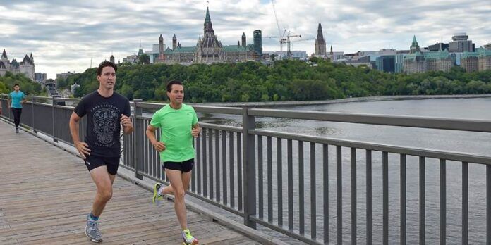 Justin Trudeau y Enrique Peña se ejercitan Justin Trudeau y Enrique Peña se ejercitan