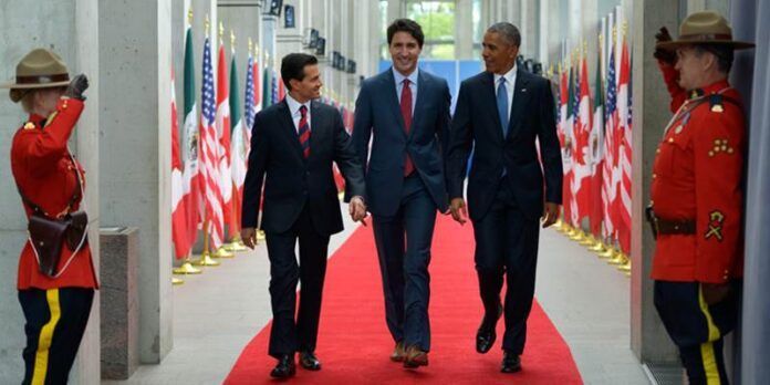Peña, Trudeau y Obama Peña, Trudeau y Obama