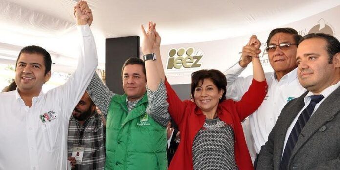 Judit Guerrero en compañía de los dirigentes de partidos Judit Guerrero en compañía de los dirigentes de partidos