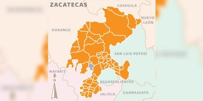 Mapa de Zacatecas