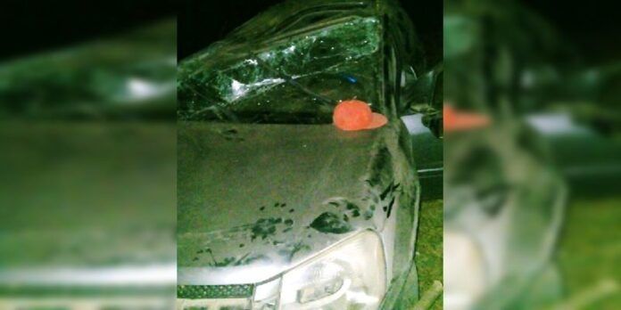 Severos daños materiales en la camioneta accidentada Severos daños materiales en la camioneta accidentada