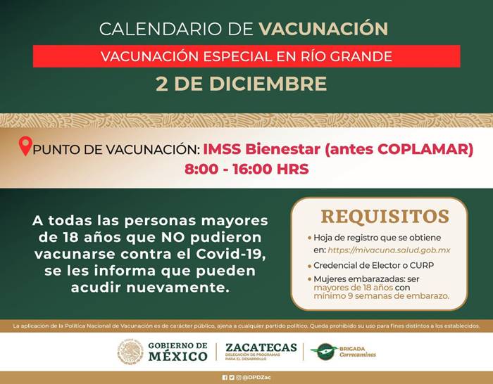 vacuna especial rio grande