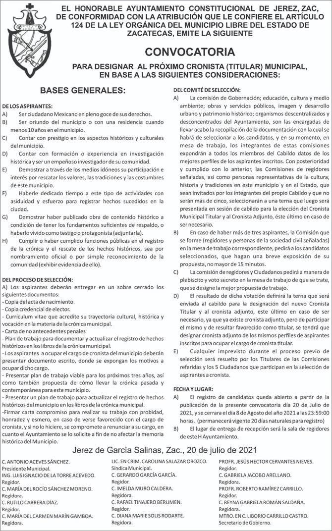 convocatoria
