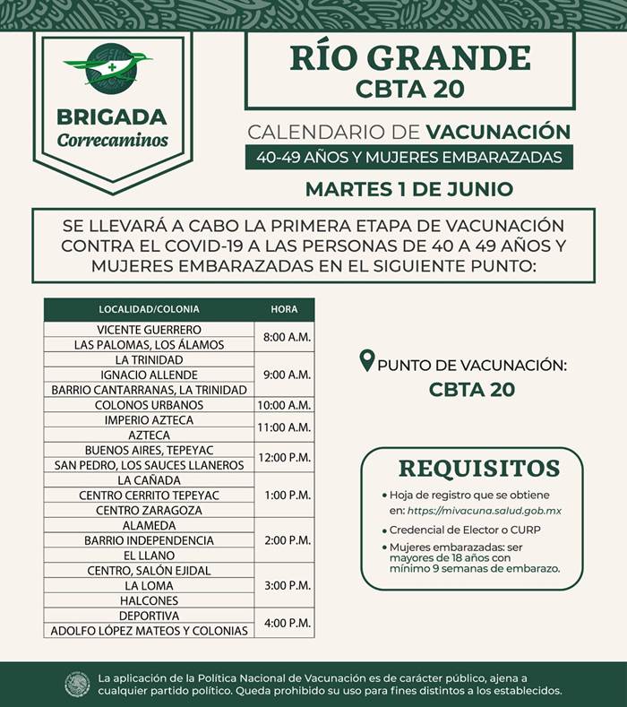 vacuna martes 18