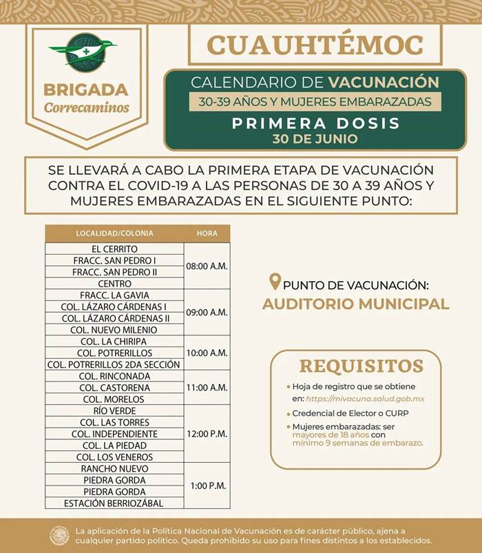 vacuna miercoles 10