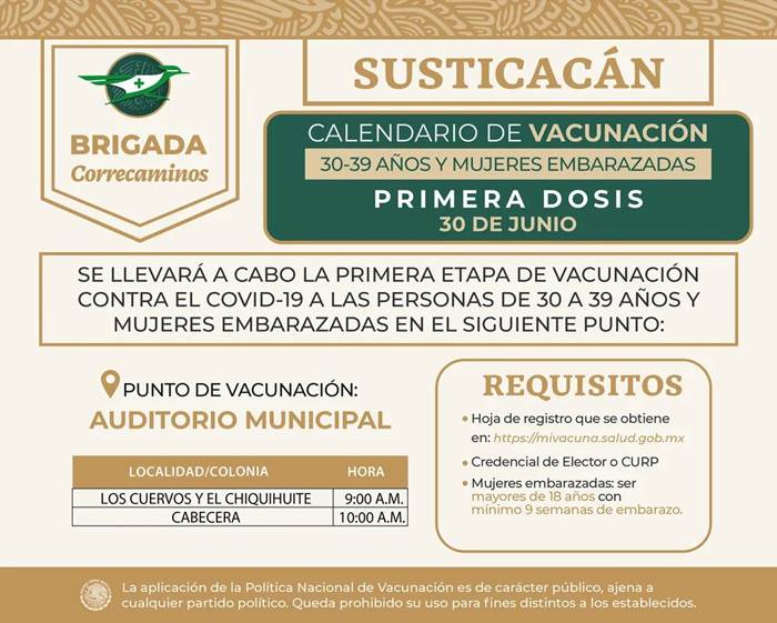 vacuna miercoles 6