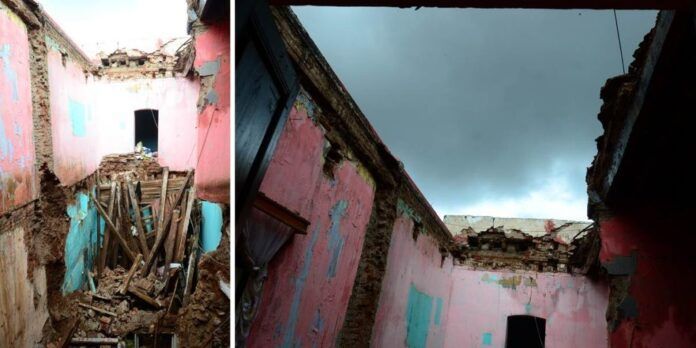 Parte de la casa se derrumbó Parte de la casa se derrumbó