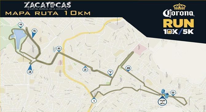 mapa corona run