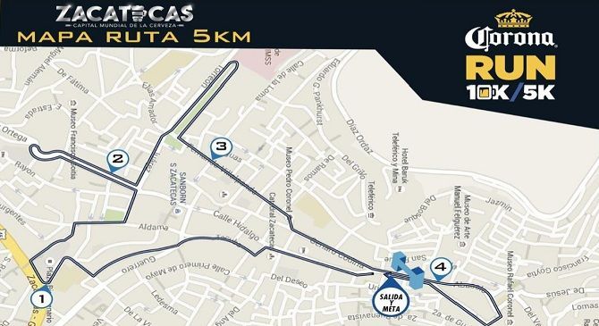 mapa corona run 5k
