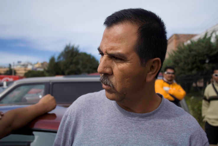 Los taxistas inconformes. (Fotos: Leonardo Moreno)