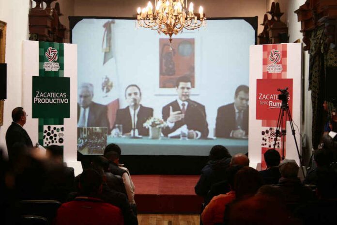 El gobernador ofreció una videoconferencia desde Japón
