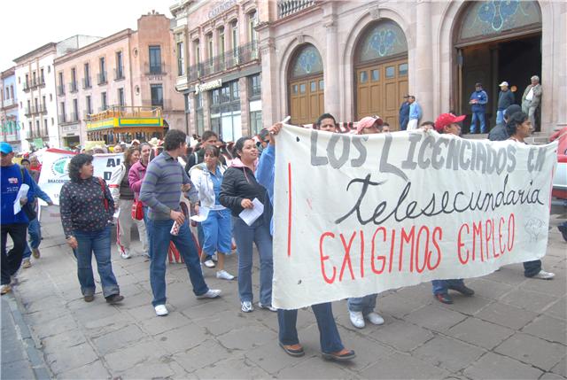 Marcharon por el centro histórico de Zacatecas. Marcharon por el centro histórico de Zacatecas.