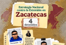 Detienen a 4 extorsionadores en Zacatecas; neutraliza gobierno 1.000 líneas extorsivas