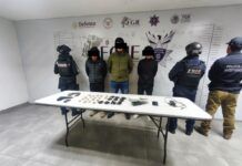 Capturan a duranguenses con armas, droga e inhibidores de señal en Calera