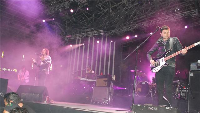 La banda de rock en la feria de Zacatecas. La banda de rock en la feria de Zacatecas.