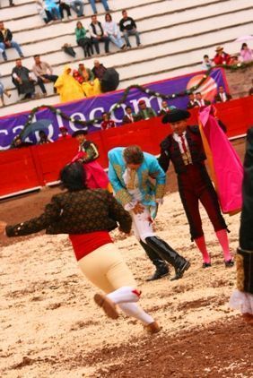 El torero, luego de la cornada. El torero, luego de la cornada.