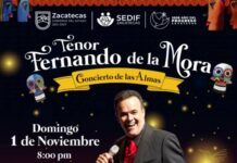 Fernando de la Mora dará concierto en Festival de Día de Muertos Zacatecas 2026