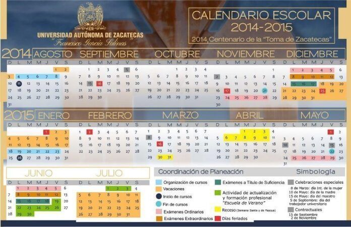 calendario escolar uaz