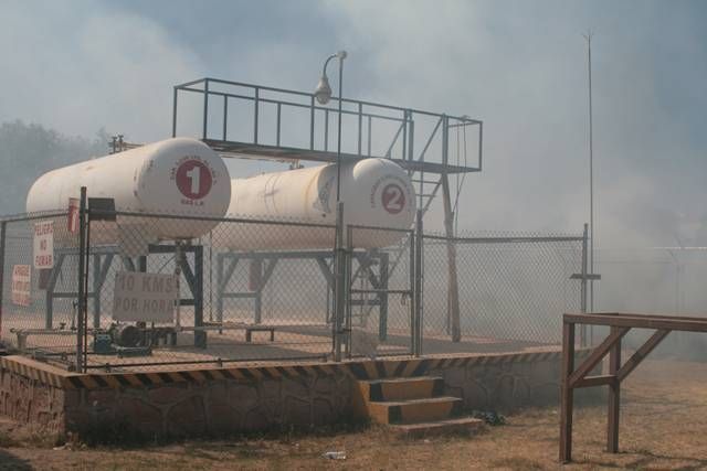 Afortunadamente los tanques de gas no explotaron