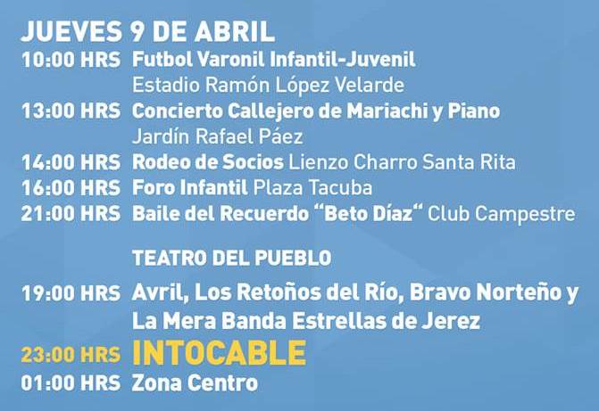 programa feria jerez 7 intocable