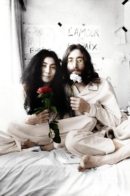 John Lennon y su esposa Yoko Ono John Lennon y su esposa Yoko Ono