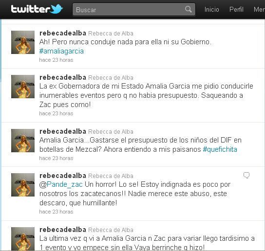 Rebeca de Alba acusa de saqueo a Amalia García.