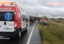 Pipa de leche Lala se accidenta en Río Grande
